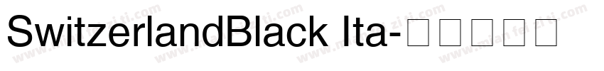 SwitzerlandBlack Ita字体转换